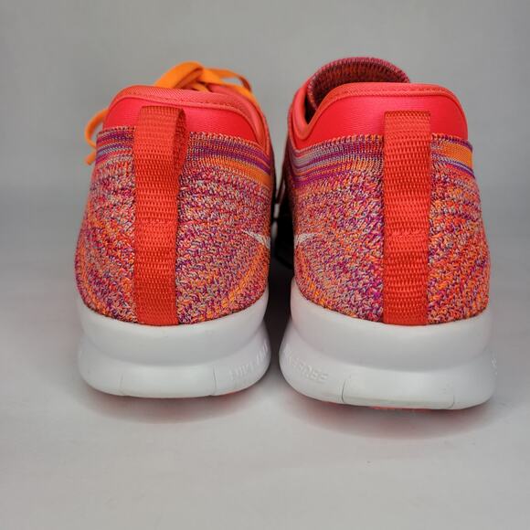 Nike Free TR Flyknit Pink Orange Training Running Shoes Women's US Size 9.5 - Picture 5 of 12